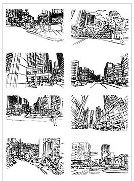 建筑風(fēng)景 筆刷設(shè)計(jì) 矢量 AI格式_0007