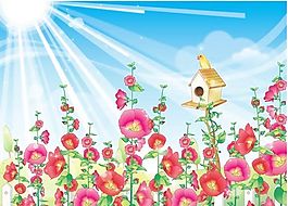 韓國自然風(fēng)景 春天風(fēng)景素材 矢量 AI格式_0023