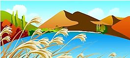 韓國(guó)自然風(fēng)景 春天風(fēng)景素材 矢量 AI格式_0012