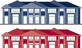 簡約建筑物插畫矢量素材 eps格式_02