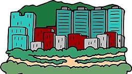 城市風景 風景建筑 矢量 EPS_0219