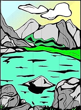 山川景色 風景建筑 矢量 EPS_0121