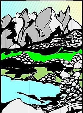山川景色 風景建筑 矢量 EPS_0119