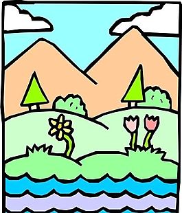 山川景色 風景建筑 矢量 EPS_0103
