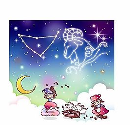 星座卡通圖案 矢量AI_21