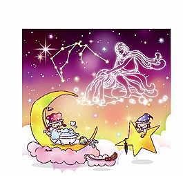 星座卡通圖案 矢量AI_19