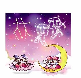 星座卡通图案 矢量AI_18