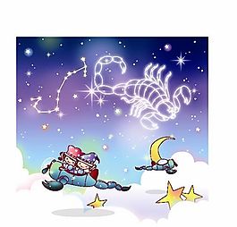 星座卡通图案 矢量AI_17