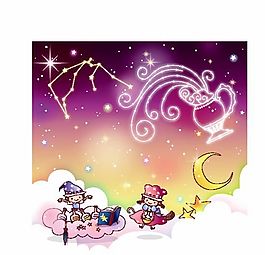 星座卡通图案 矢量AI_13