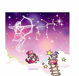 星座卡通图案 矢量AI_11