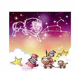 星座卡通图案 矢量AI_10
