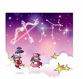 星座卡通图案 矢量AI_06