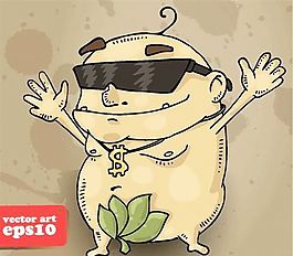 另類卡通圖案 矢量EPS_222
