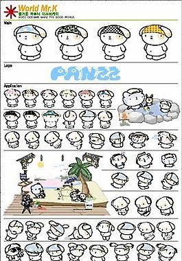 可愛卡通圖案 矢量AI_567