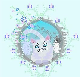 卡通動物印花 矢量CDR_629