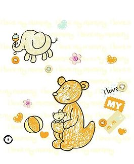 卡通動物印花 矢量CDR_005