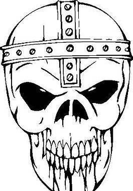 怪物頭骨和骨骼 矢量CDR_069