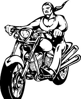 雷霆戰(zhàn)車 摩托車  矢量EPS_088
