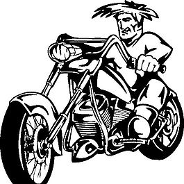 雷霆戰(zhàn)車 摩托車  矢量EPS_082