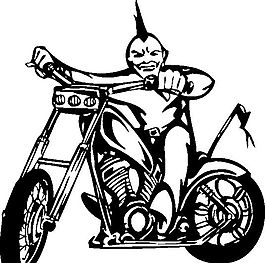 雷霆戰(zhàn)車 摩托車  矢量EPS_070