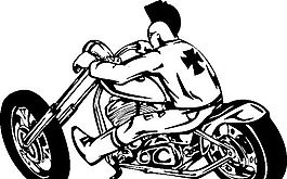 雷霆戰(zhàn)車 摩托車  矢量EPS_056