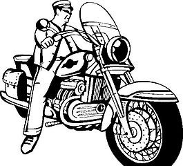 雷霆戰(zhàn)車 摩托車  矢量EPS_039