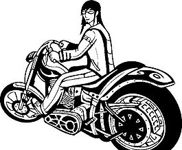 雷霆戰(zhàn)車 摩托車  矢量EPS_036