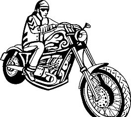 雷霆戰(zhàn)車 摩托車  矢量EPS_035