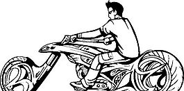 雷霆戰(zhàn)車 摩托車  矢量EPS_025