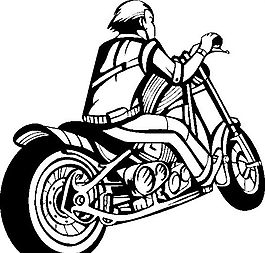 雷霆戰(zhàn)車 摩托車  矢量EPS_022