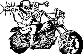 雷霆戰(zhàn)車 摩托車  矢量EPS_015