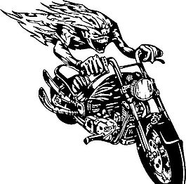 雷霆戰(zhàn)車 摩托車  矢量EPS_005