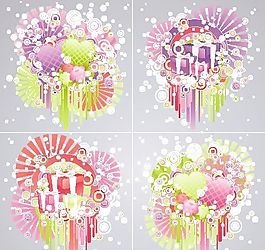 心形花紋 愛(ài)心圖案 矢量EPS_75