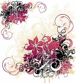 歐美花紋 矢量AI_9514