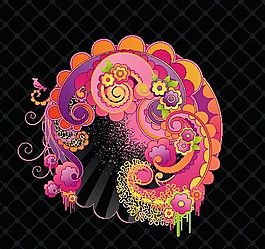 歐美花紋 矢量EPS_9419