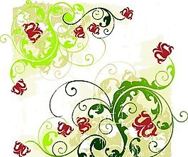 歐美花紋 矢量EPS_8638