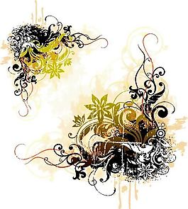歐美花紋 矢量EPS_8606
