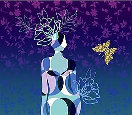 歐美花紋-6893 矢量AI