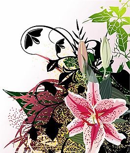 歐美花紋-4385 矢量EPS