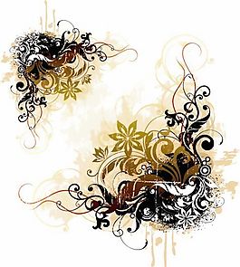 歐美花紋-4344 矢量EPS