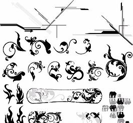 歐美花紋-3684 矢量EPS