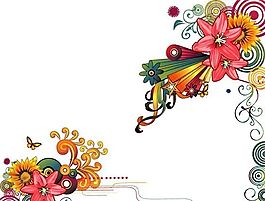 歐美花紋-3452 矢量EPS