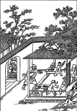 古版畫 小說類 人物畫 矢量 EPS格式_0108