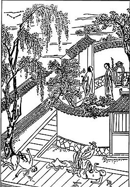 古版畫 小說類 人物畫 矢量 EPS格式_0084