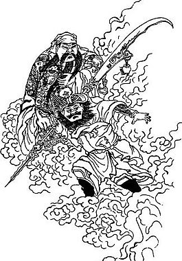 古版畫 教化類 人物畫 矢量 EPS格式_0541