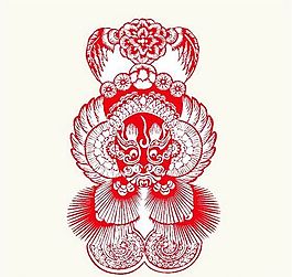 京劇人物剪紙 矢量CDR_88