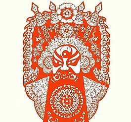京劇人物剪紙 矢量CDR_68
