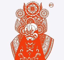 京劇人物剪紙 矢量CDR_50
