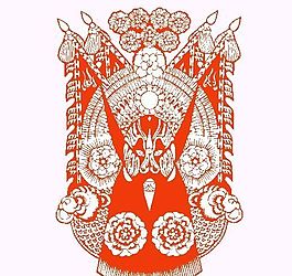 京劇人物剪紙 矢量CDR_30