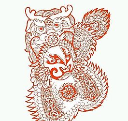 京劇人物剪紙 矢量CDR_21